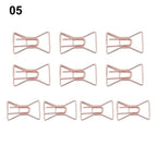50/20pcs Love Diamond Crown Envelope Stationery Photo Tickets Office Supplies Metal Book Paper Clip Paperclips Mini Binder Clips