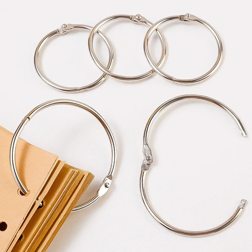 1-10PCS Binder Rings Loose Leaf Metal Book Ring Album Scrapbook Binders Craft Photo Organizer Keychain For Home Office