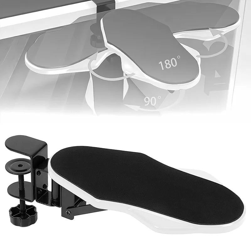 Foldable Ergonomic Computer Desk Arm Rest Pad Wrist Rest Support For Keyboard Armrest Extender Rotating Mouse Pad Holder Rack