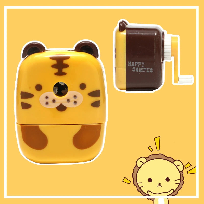 Cartoon Panda Hand-cranked Pen Sharpener Automatic Pen Feeding Pen Sharpener Educational and Stationery Pen Sharpener