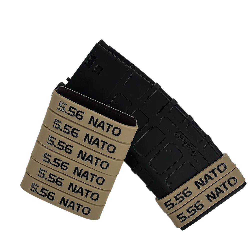 6 Pack Magazine Marking Band for 5.56 Nato Magazine Marking Rubber Band Anti-slip Convenient Identification for Gun Safety