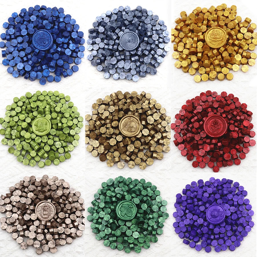 200pcs Octagon Sealing  Wax Beads for Wax Seal Stamp for Scrapbooking Cards Envelopes Wedding Invitations Gift Packaging