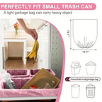 1Rolls/50pcs Extra Thick & Durable Drawstring Trash Bags Large, Portable Kitchen Waste Bags for Home Use