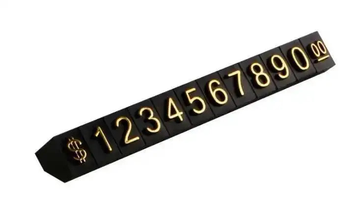 10pcs 9x6mm Adjustable Dollars Number Stand Watch Labels Cube Price Tags