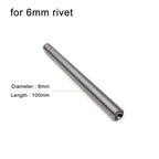 3mm to 15mm Dia Rivet Punch Tool Rod for Metal Decorative Mushroom Domed Semi Ball Half Round Nailhead Spike Stud DIY 45# Steel