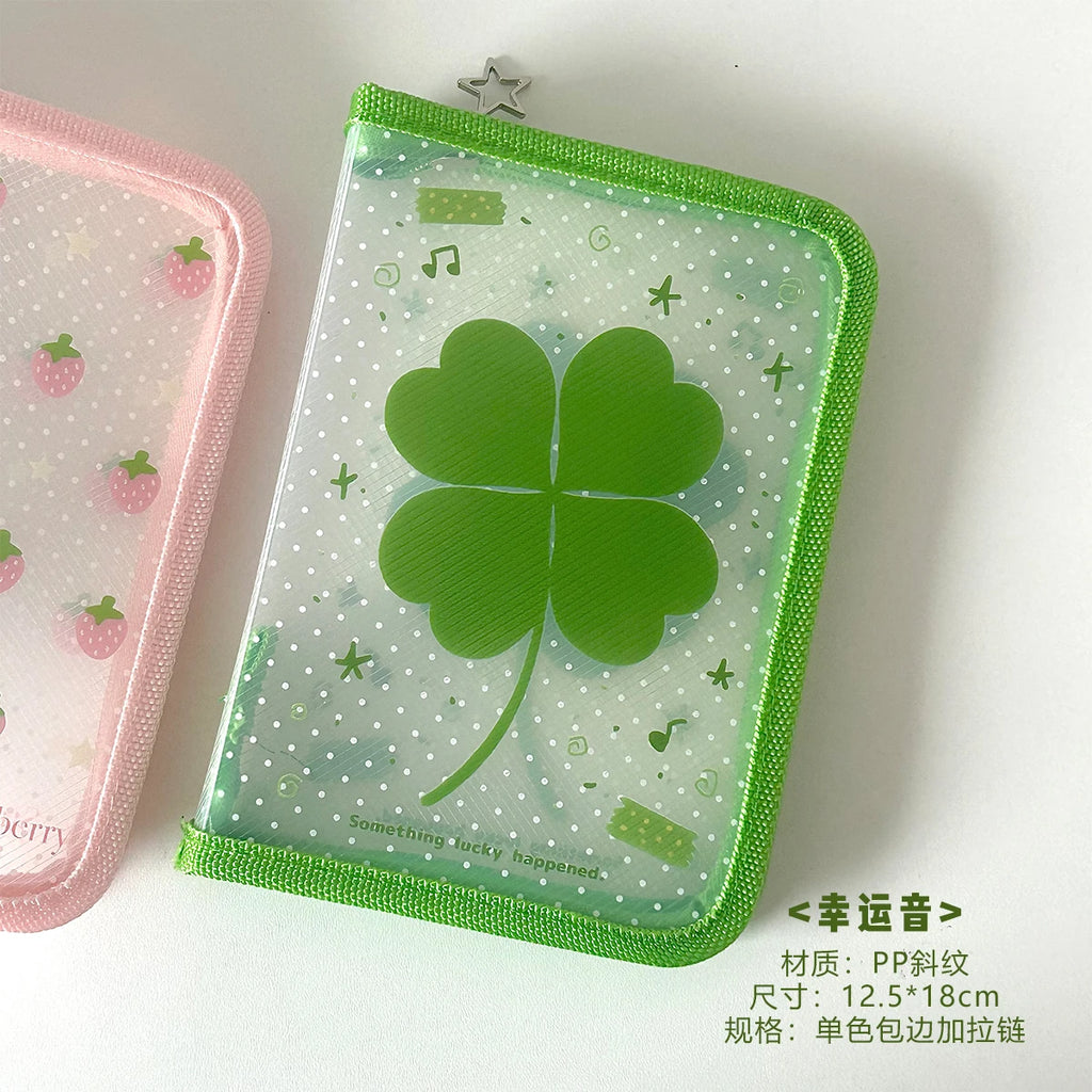 A5/A6 PP Twill Zipper Pouch Cute Stationery Storage Folder File Document Bag Zip File Folder School Office Supplies