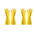 2 pairs Latex Dishwashing Gloves Women's Waterproof Household Kitchen Washing Bowl Washing Clothes Vegetable Cleaning Household