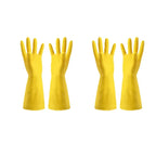 2 pairs Latex Dishwashing Gloves Women's Waterproof Household Kitchen Washing Bowl Washing Clothes Vegetable Cleaning Household
