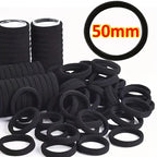 10-100pcs New Women High Elasticity Black Headband Hair Accessories Lazy Tie Hair Sturdy and Durable High Ponytail Rubber Band