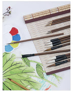 6/9/ 12/ 16 Chinese Painting Brush Beginner Calligraphy Drawing Bamboo Pen Curtain Felt Rice Paper Set Landscape Drawing Writing
