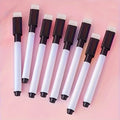 10pcs Erasable Whiteboard Markers with Built-in Eraser - Non-Toxic, Medium Tip for Office & School Supplies
