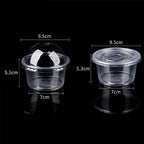 50/100PCS 250ML Disposable Plastic Pudding Cups Wiht Lids Ice Cream Double Skin Milk Disposable Cups Party Packing Dessert Cups
