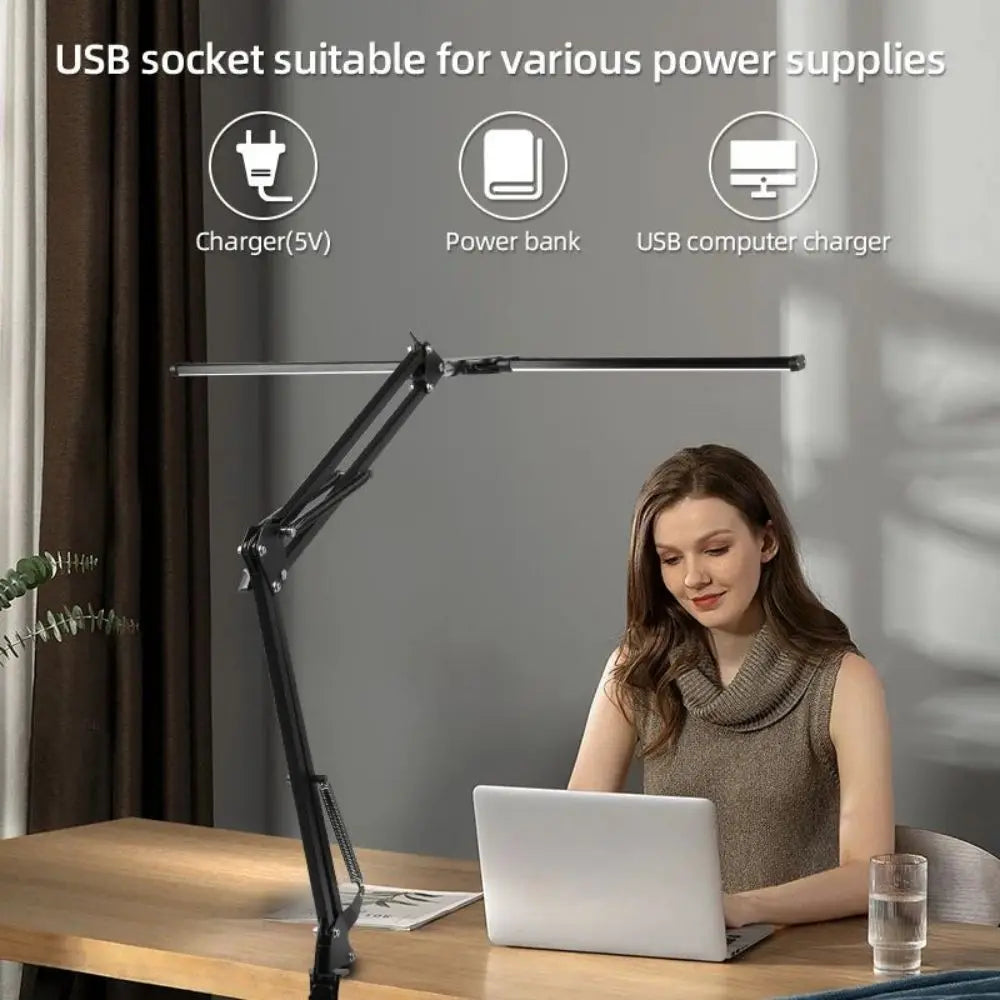 LED Desk Lamps Stepless Dimmable Led Computer Monitor Light USB Table Lamp for Office Study Reading Lighting Fixture