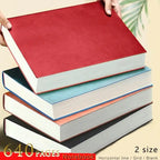 640 Page Horizontal Line/Grid /Blank Thick Business Notebook A4/A5 School Waterproof Leather Office Stationery Diary Notebook
