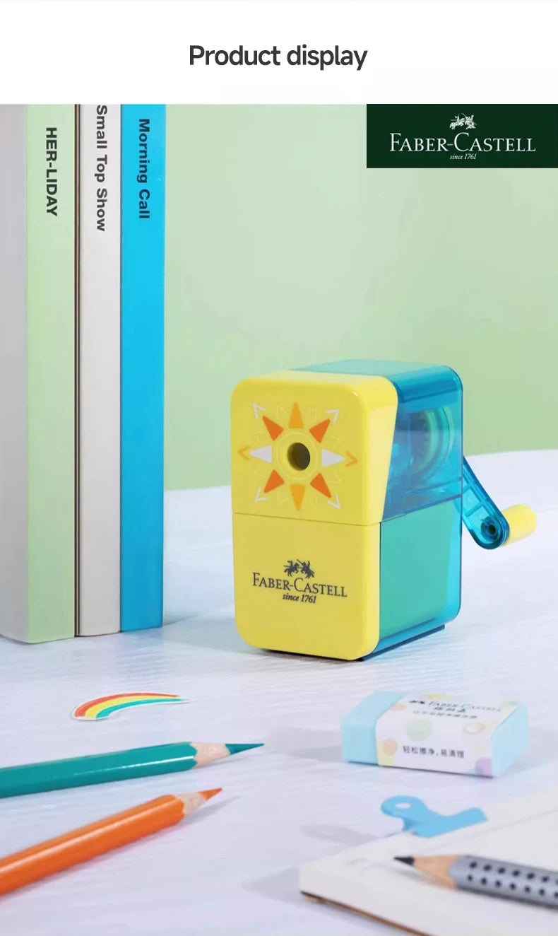 Faber-Castell Automatically Enters Lead Pencil Sharpener Desktop Rotary Anti Sticking Lead Second gear Hand-cranked Sharpener