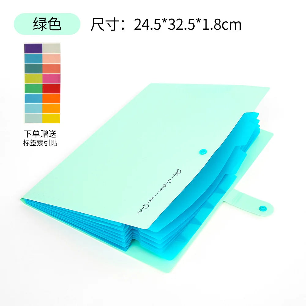 Accordion File Organizer 8 Pockets Expanding File Folder with Labels A4 Letter Document Paper Organizer for School Office