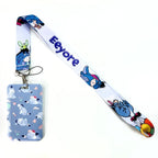Disney's Credential Holder Mickey Mouse Lanyard Bear Phone Rope ID Card Badge Holder Princess Neck Strap Cartoon Keychain Gift