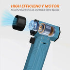 500000RPM Air Blower Powerful Turbo Fan Jet 10000mAh 600g Thrust 70m/s Wind Brushless Duster, vacuum leaf Removal Dryer for car