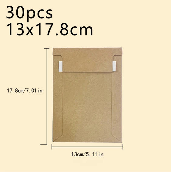 30pcs Envelope A3 A4 A5 A6 Postcards Message 250g Kraft Paper Autohesion Invitations Business Letters Express File Storage Bag