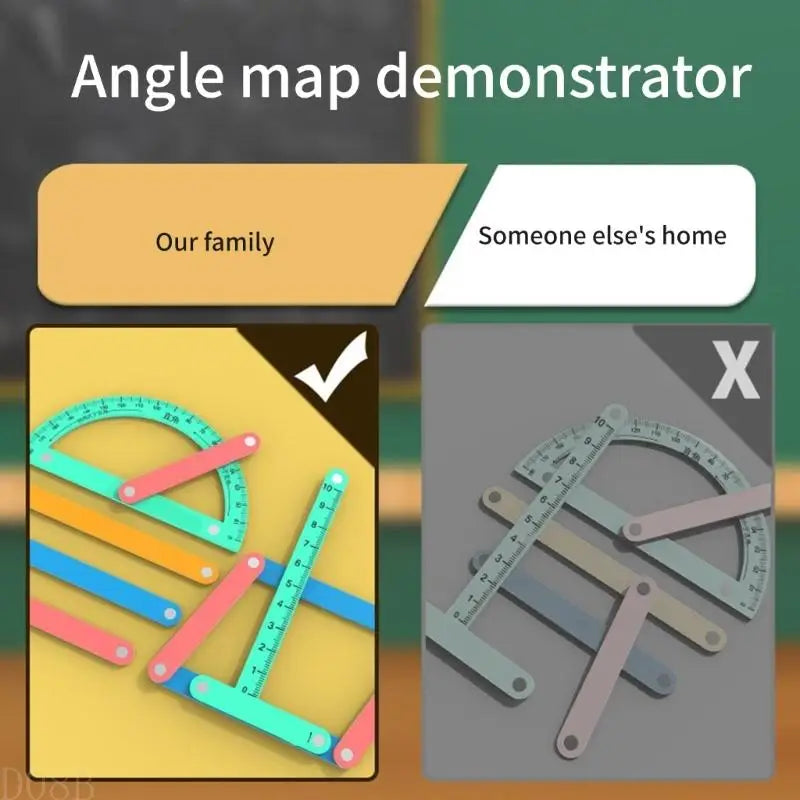 D08B Portable Geometry Demonstrator Teaching Aid For Constructing 2D Models In STEM Education Math Tools
