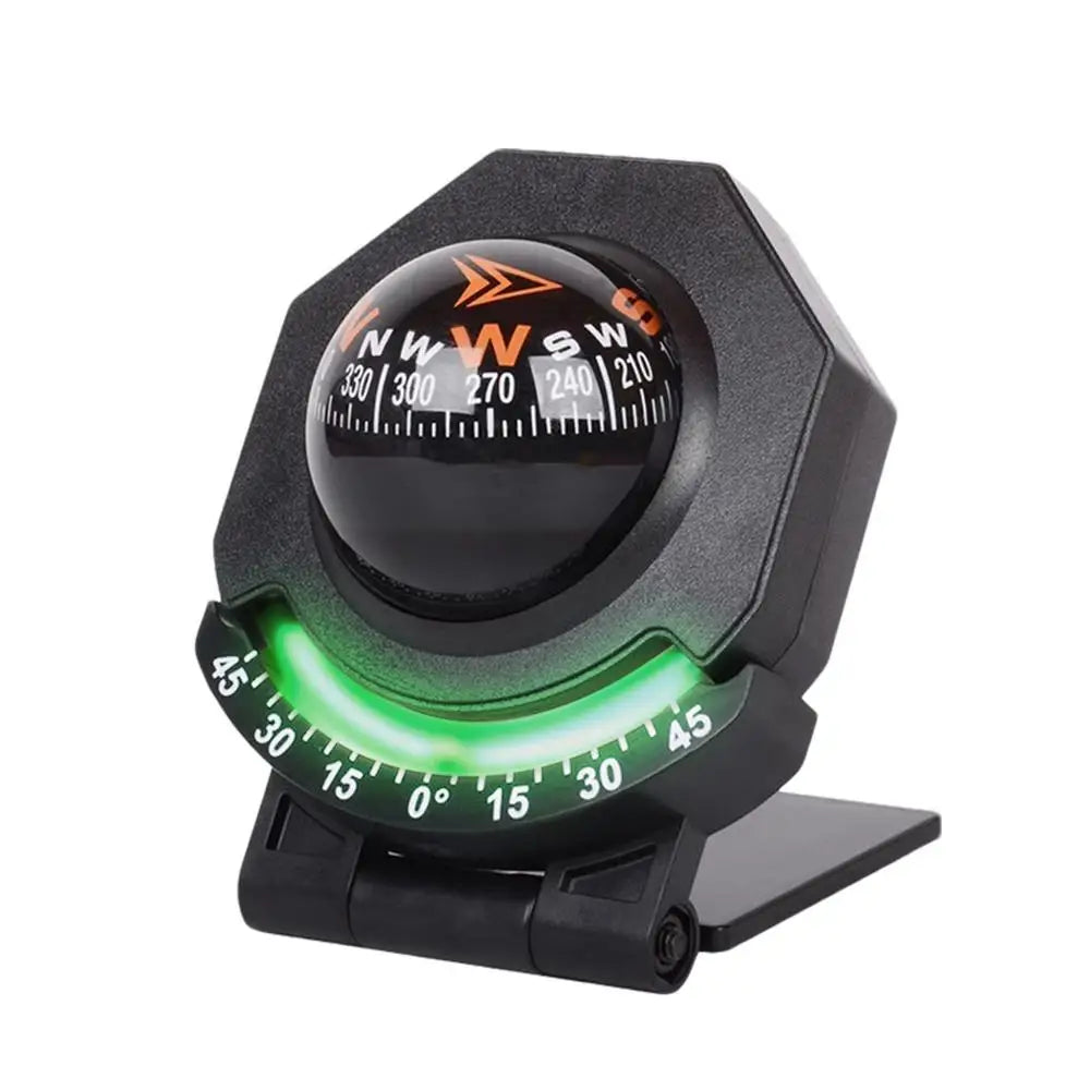 Car Dashboard Compass WithSlope Meter 2-In-1 Foldable High Precision Navigation Car Mount Compass Ball Compass For Vehicle Boat