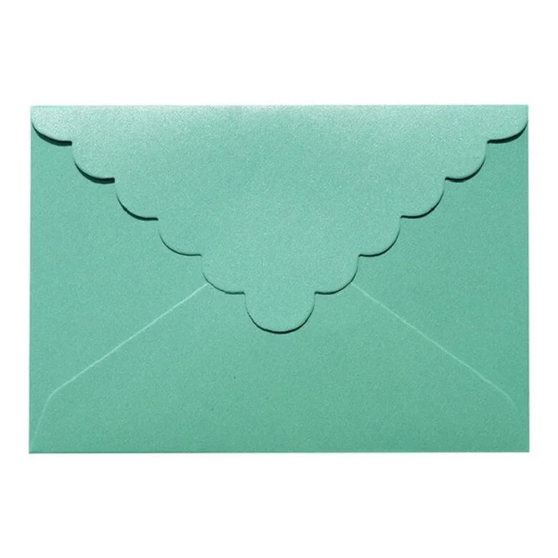 10Pcs Creative Wave Pattern Pearlescent Triangle Envelope Letterhead Special Design Envelope Dropshipping 11*16cm
