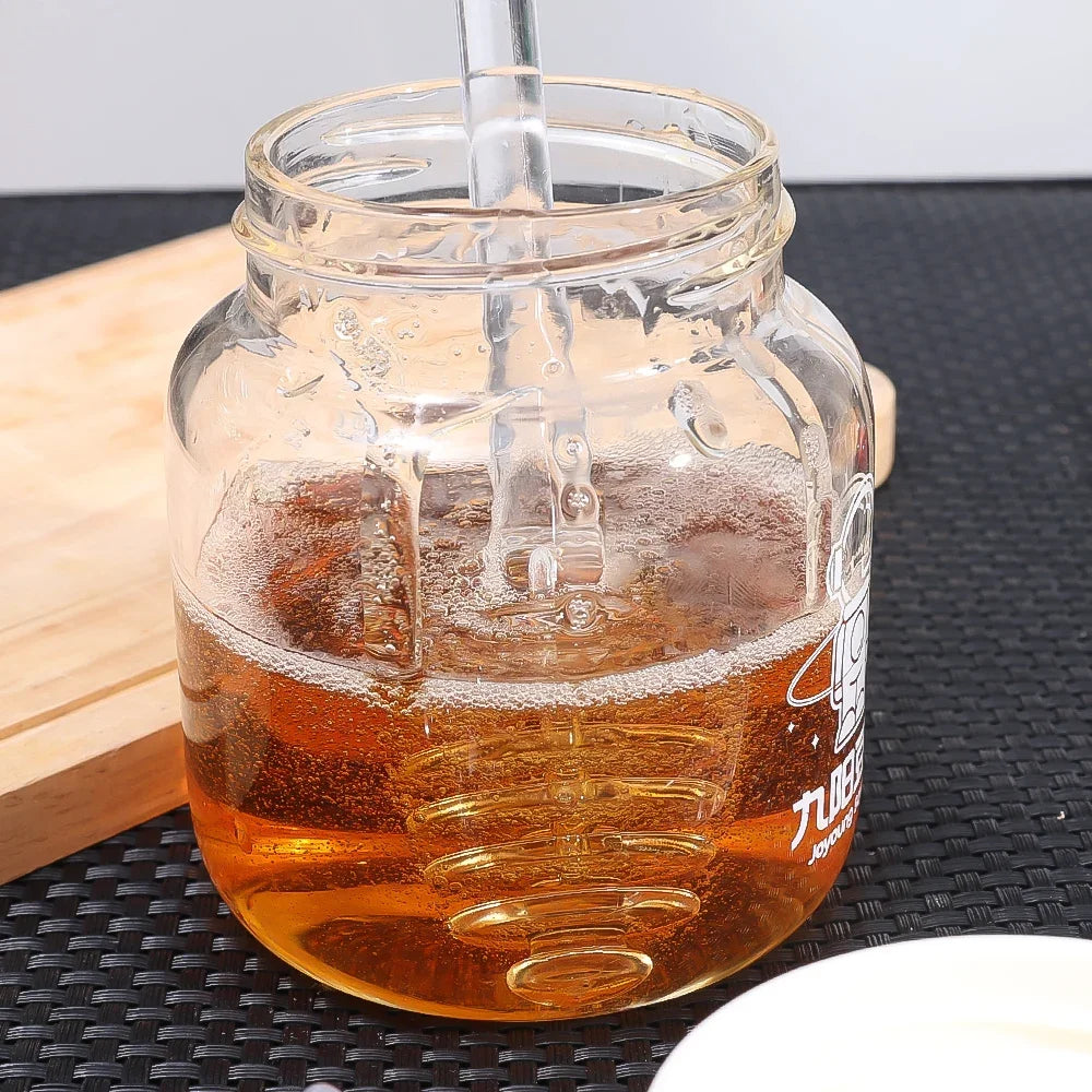 Transparent Honey Stirring Stick Plastic Long Handle Honey Spoon Practical Milk Tea Jam Stirring Bar Multifunction Kitchen Tools