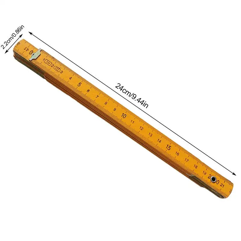 Wooden Foldable Ruler Folding 1 Meter Stick Wood Metric Scale Carpenters Ruler For School Drawing Tools School Supply Teacher