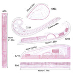 KRABALL French Curve Ruler Soft Patchwork Ruler Measure Tailor Ruler Drawing Template DIY Sewing Accessories Tool Kit 6 PCS
