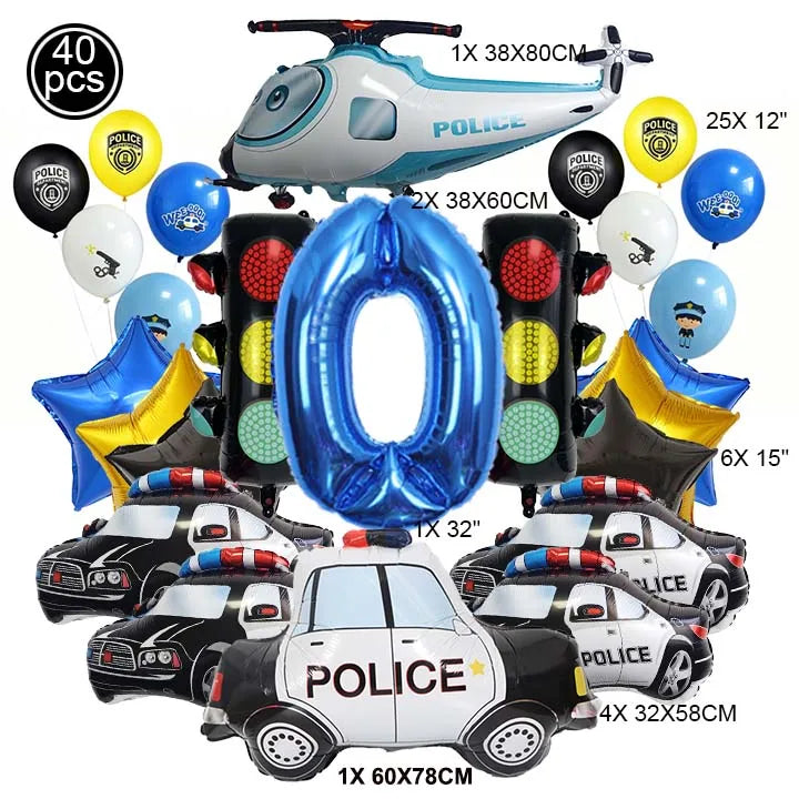 Police Party Plates Napkins Police Birthday Party Tableware Set Police Officer Car Party Decorations Favors Police Theme Party