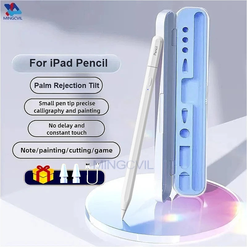 For iPad Pencil 2025 M4 Stylus Pen for Air 6 M2 Pro M3 with Palm Rejection Tilt for iPad Pro 11 12.9 13 7/8/9/10/11th mini 5 6 7