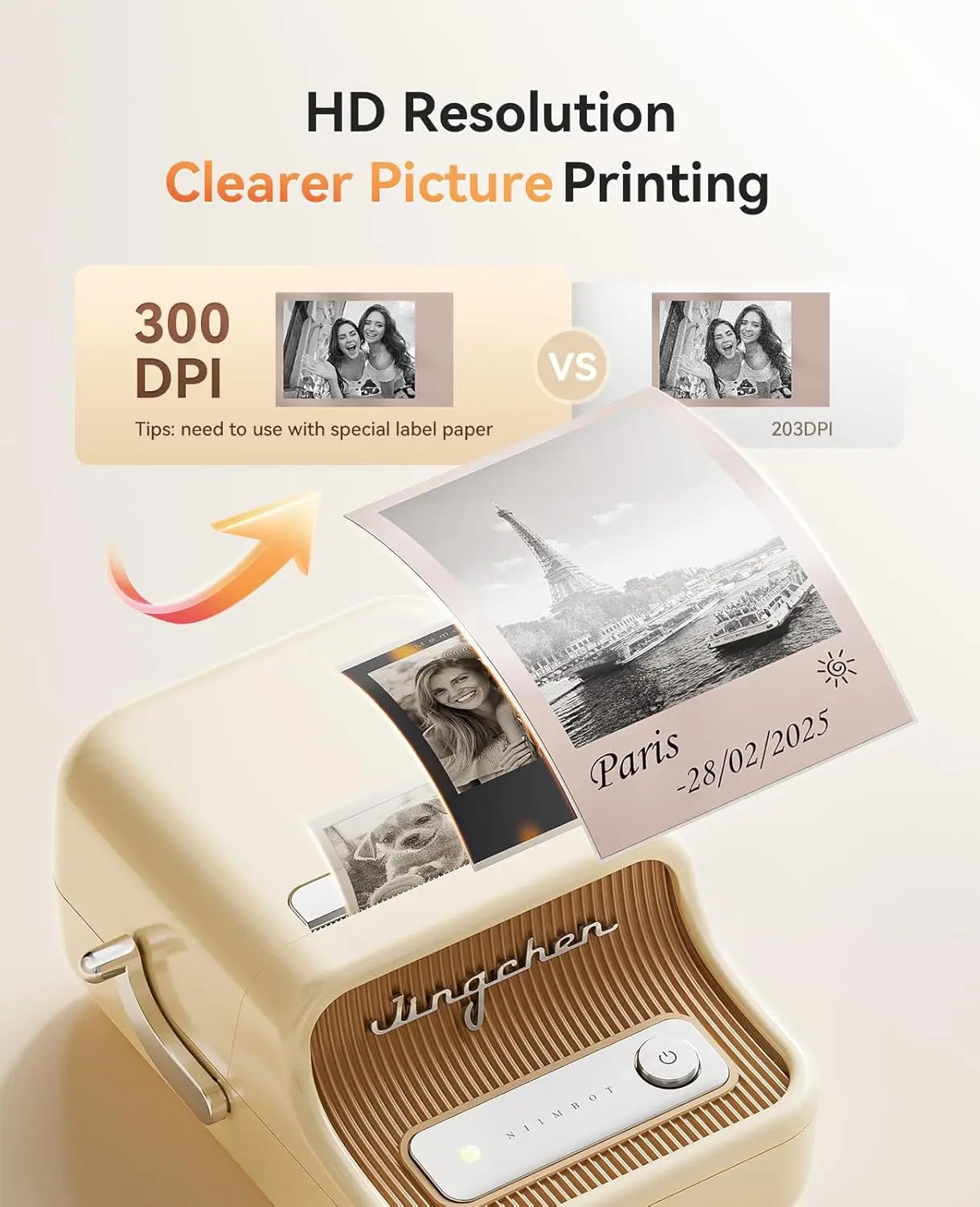 Niimbot 200dpiB21 300dpi B21PRO Label Maker Tag Price Portable Thermal Label Printer with White Photo Labels for Bakery/Business