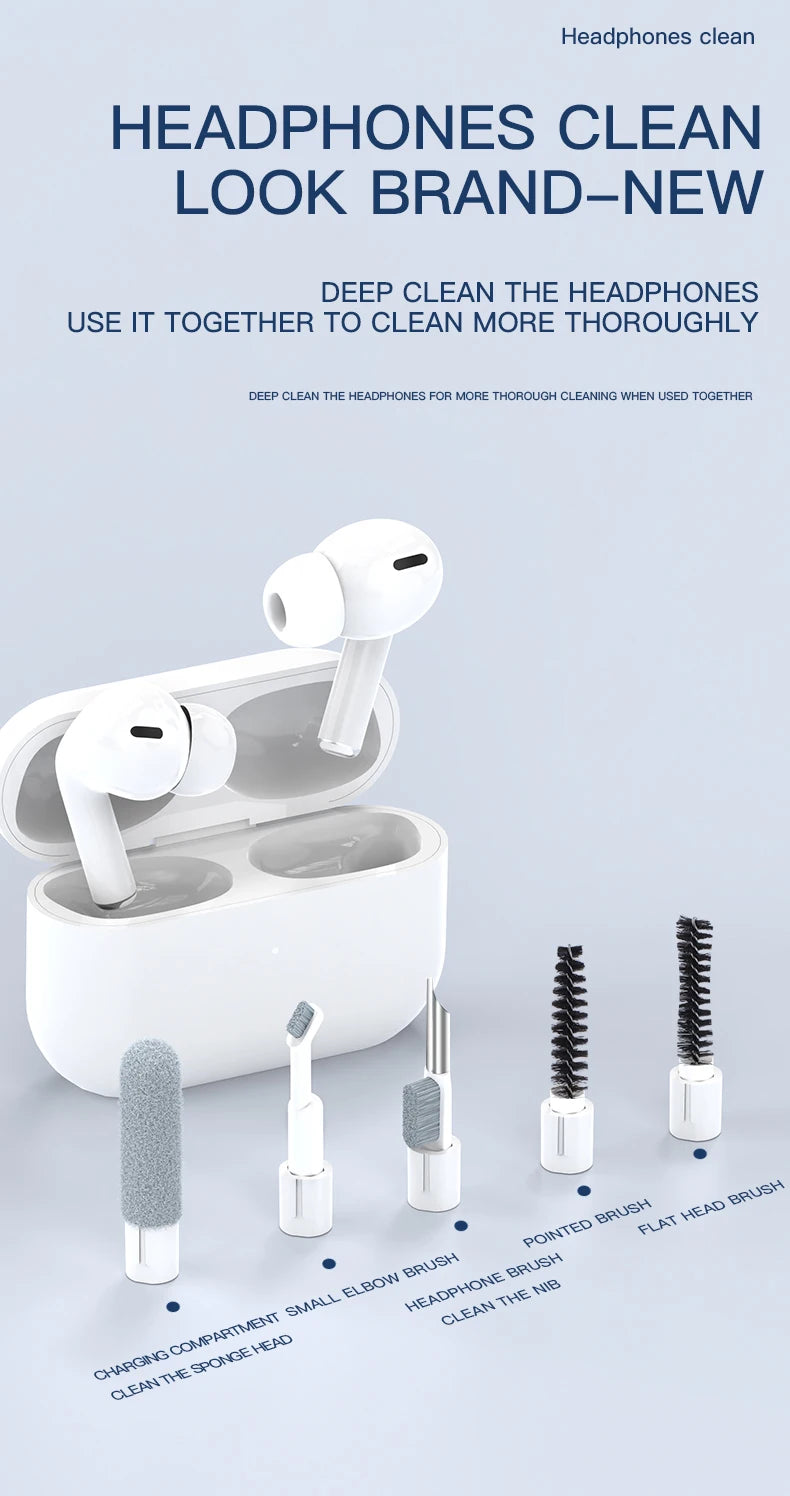 QM33 Magnetic Rotating 33 in 1 Cleaning Kit Tool Set for Phone Camera Keyboard Multifunctional Dual Layer Spin Main Body