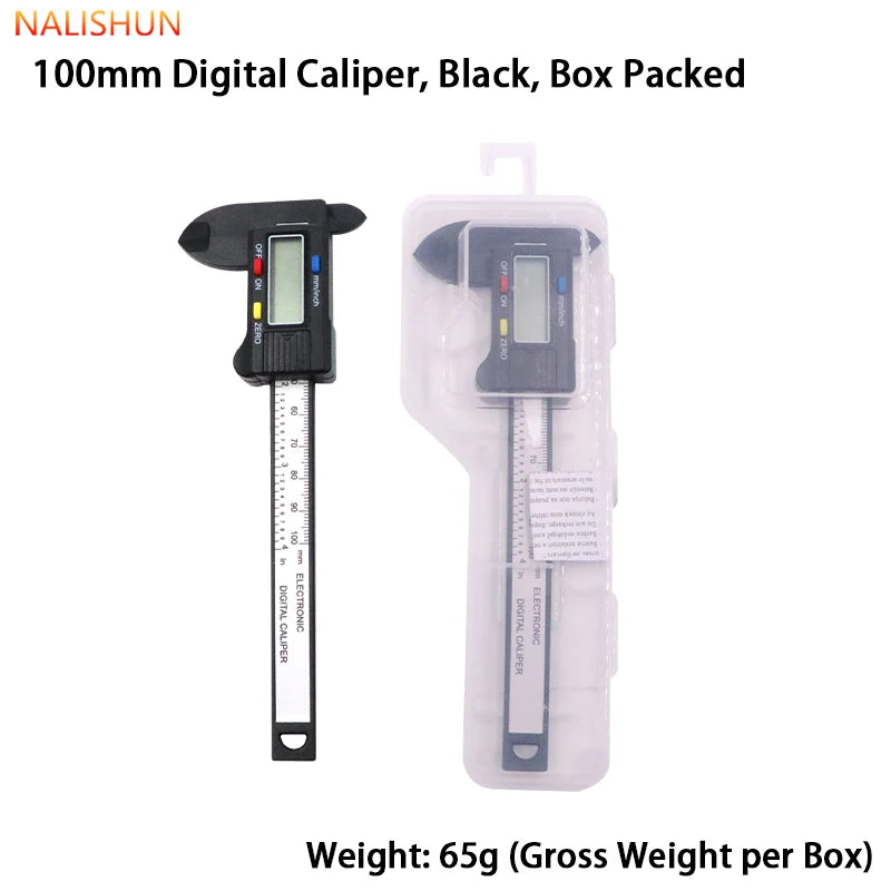 0-100mm/0-150mm Carbon Fiber Digital Caliper 0.01mm High Precision, Electronic Vernier Measuring Large LCD Screen Inch/mm
