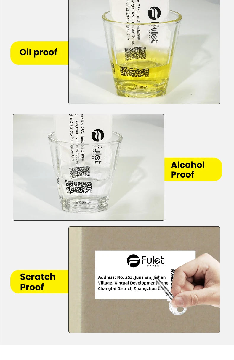 4" x 2.5" Affordabel Direct Thermal Labels 102x64mm 620 label per roll water oil alcohol resistance for shipping use