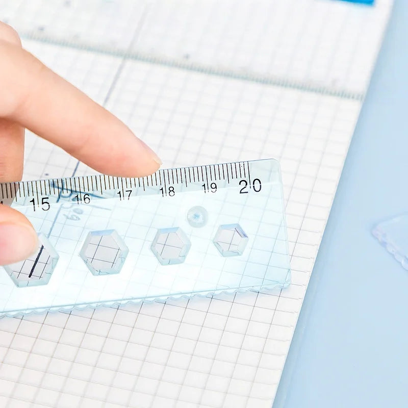 Soft Ruler Set Creative Measure Tool Can Bend Transparent Ruler Students Geometry Math Drawing Stationery School Office Supplies