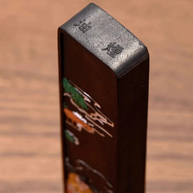 Traditional Chinese Sumi Ink Stick Black Color Inkstick Calligraphy Writing Painting Ink Bar Watercolor Fabric Paint Ink Block