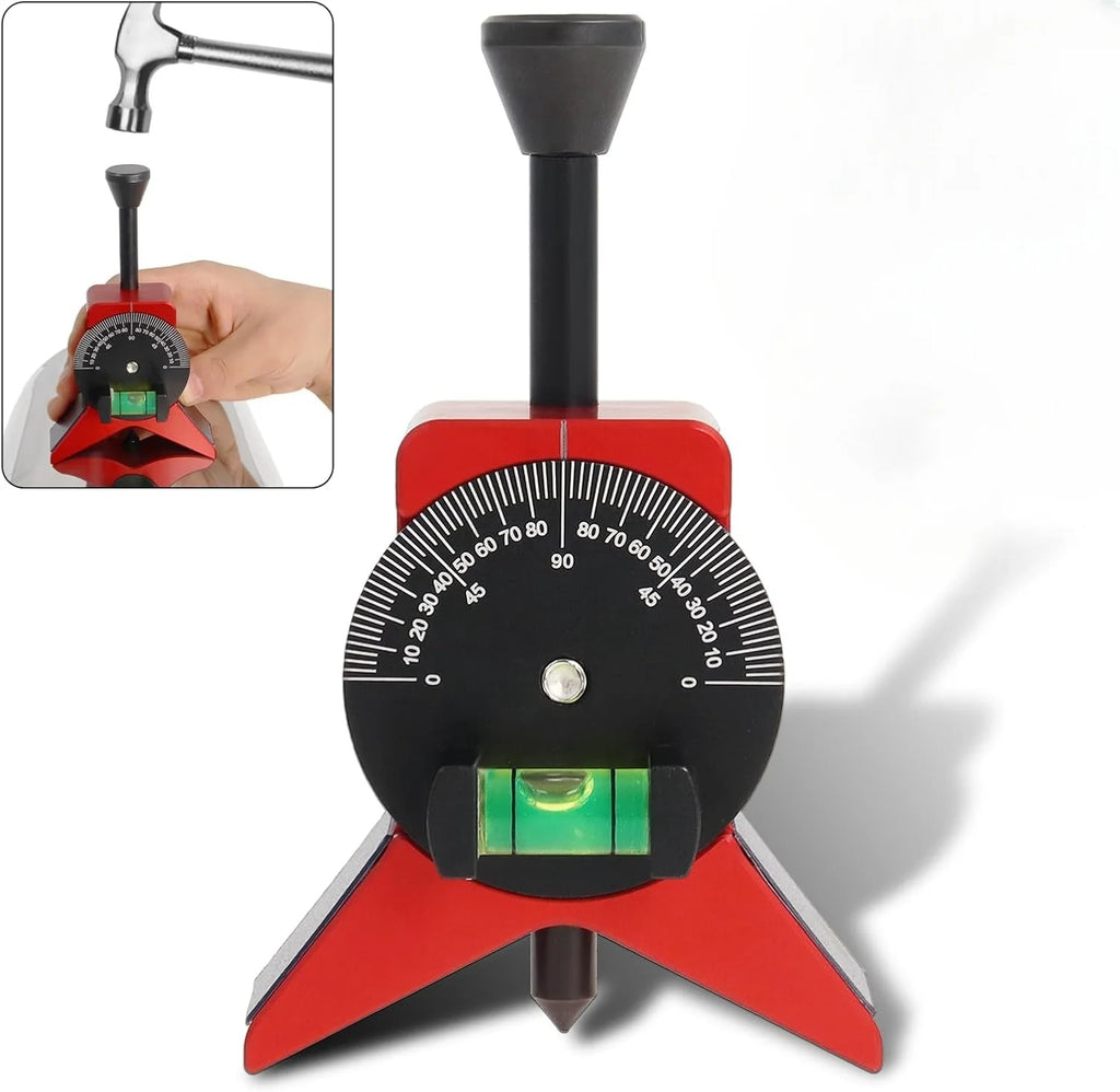 Pipe Center Finder, Pipefitter Tools W/Magnetic Centering Head Y-Type Pipe Fitting Tools W/Adjustable Dial Bubble Protractor