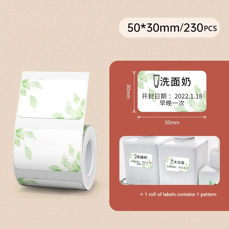 Original Niimbot B21/B3S/B1/B203 Colorful White Transparent Label Sticker  Self-adhesive Waterproof  Price Tag Thermal Paper