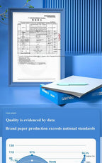 1 Pack 500 Sheets Deli A4 Multi-purpose Paper 70/80g Aegean Sea Series Copy Printing Paper 7420/7433