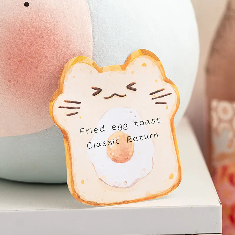 Creative Bread Sticky Notes Cute Cartoon Memo Pad Unique Design Note Paper Kawaii  Dessert Cuisine DIY