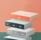 Desk Storage Drawers Desk Document Sundries Holder Cosmetic Desktop Organizer Box Cabinet Home Office Stationery Stackable Box