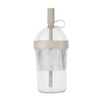 Transparent Portable Coffee Cup 500ml Leak-proof Reusable Plastic Travel Drinking Cup With Straw Office Outdoor Sports Tourists