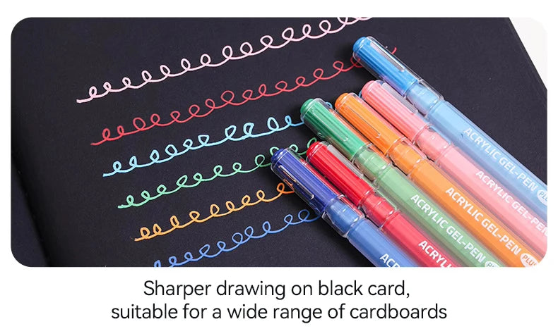 Languo 90 Colors Painting Acrylic Gel Pens Large Capacity Ink Pen for Drawing Diary Diy Coloring Doodling Painting Art Supplies