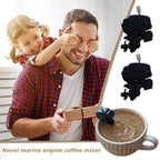 Boat Motor Coffee Stirrer Mug Attachment Coffee Mixer With Steel Clip Propeller Penetrates Deeply For Thorough Mixing