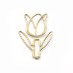 20/50PCS Tulip Paper Clips Kawaii Notebook Planner Bookmarks Korean Stationery Ticket Photo Clip Office Supplies Bookmark Folder