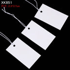 100pcs Jewelry and Jewelry Small Tags DIY Blank Hanging Rope Small Hang Tags Cowhide Elastic Thread Hanging Tags Price Tag