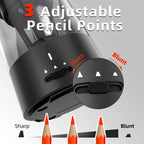 Automatic Electric Pencil Sharpener Portable Battery Powered for 6-8mm Pencil Support Hexagonal/ Triangular/ Round pencils