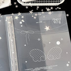 Ins A5 Loose-Leaf Binder Organization Cherry/Angel Wing Transparent Clear Album Organizer Cover for Kpop Photo Cards Collection