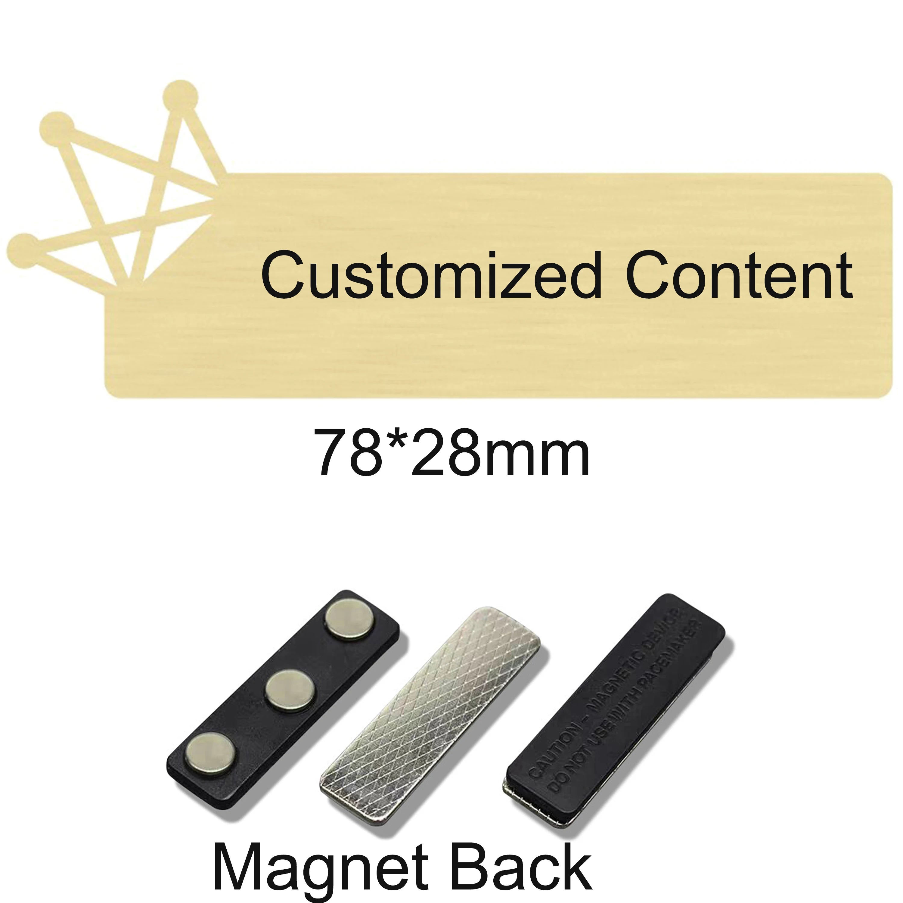 Customized Brooch Pin Personalize Engrave Your Text Logo Business ID Plate Copper Letterbox Mailbox Tag Name Badges
